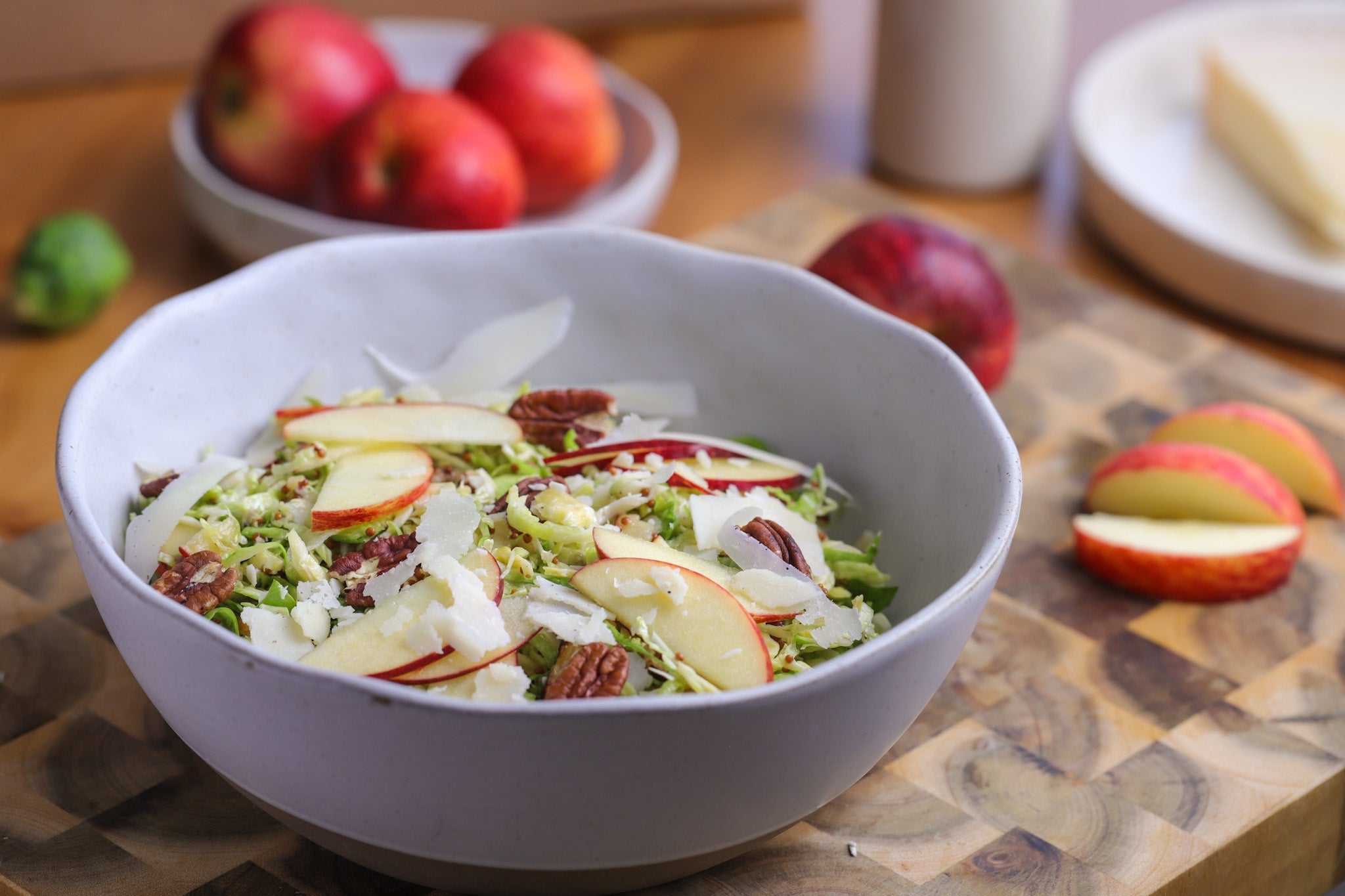 Brussels Sprout, Apple, Pecan & Parmesan Salad